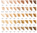 Foundation Makeup Swatch Chart all